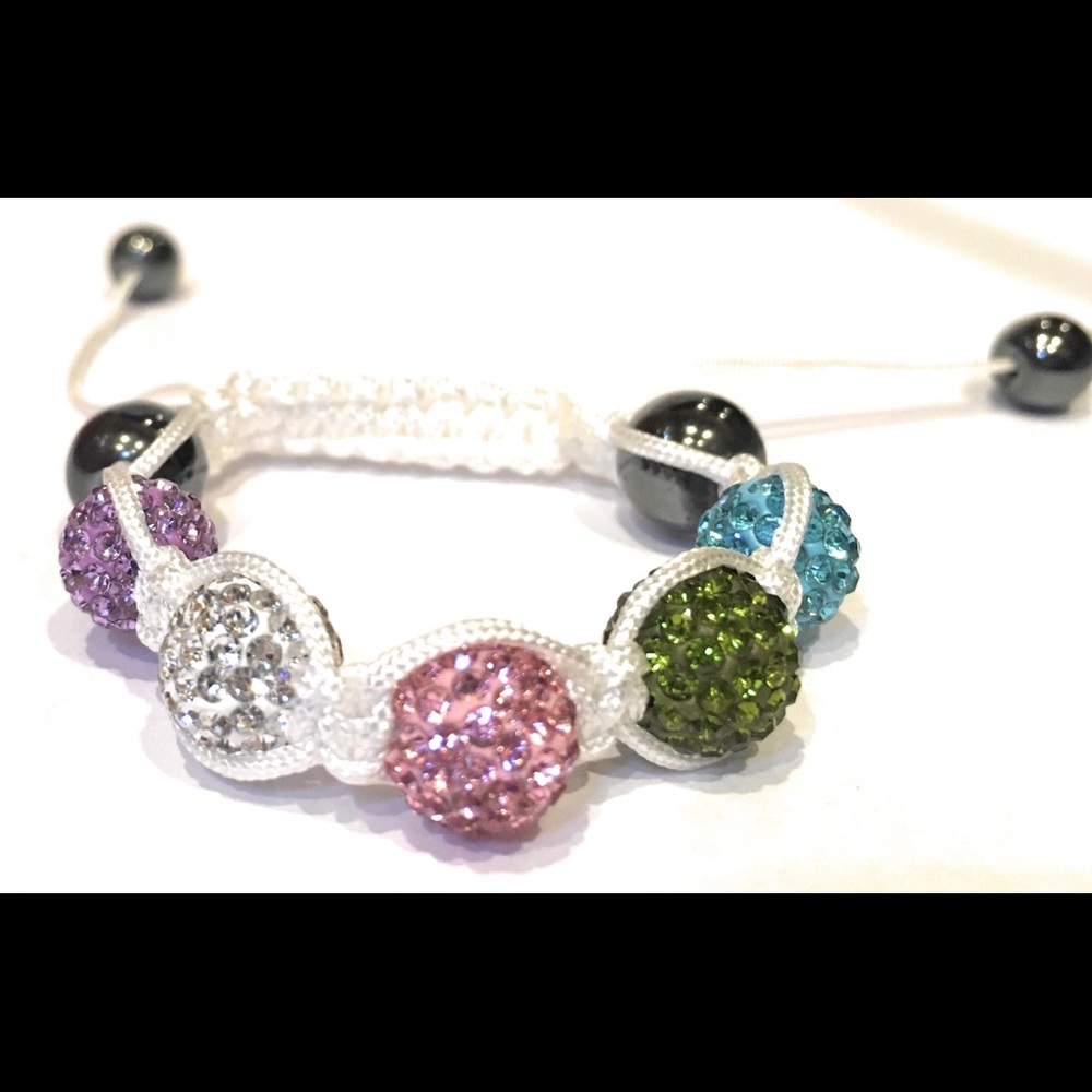 Kid’s Crystal Clay Bead Bracelet